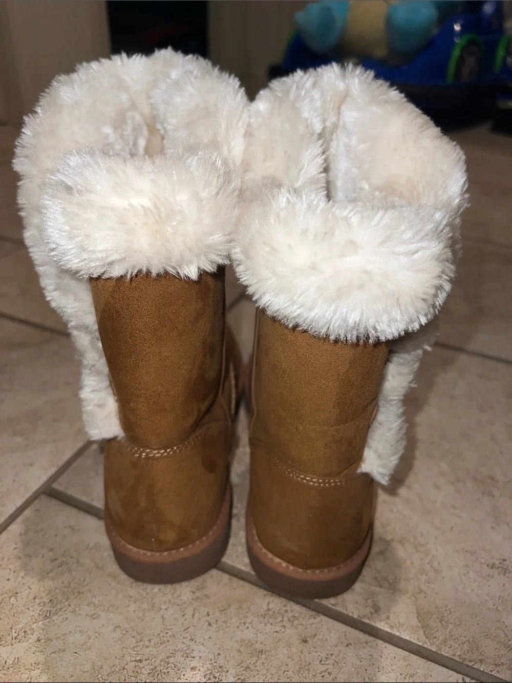 Magellan Outdoors Chestnut Brown Faux-Suede Winter Boots with Faux-Fur Cuff